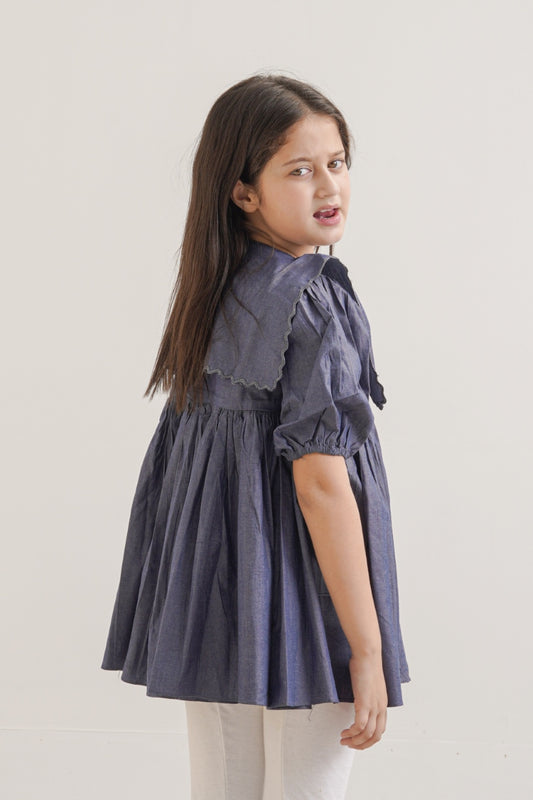 Embroidered Denim Frock