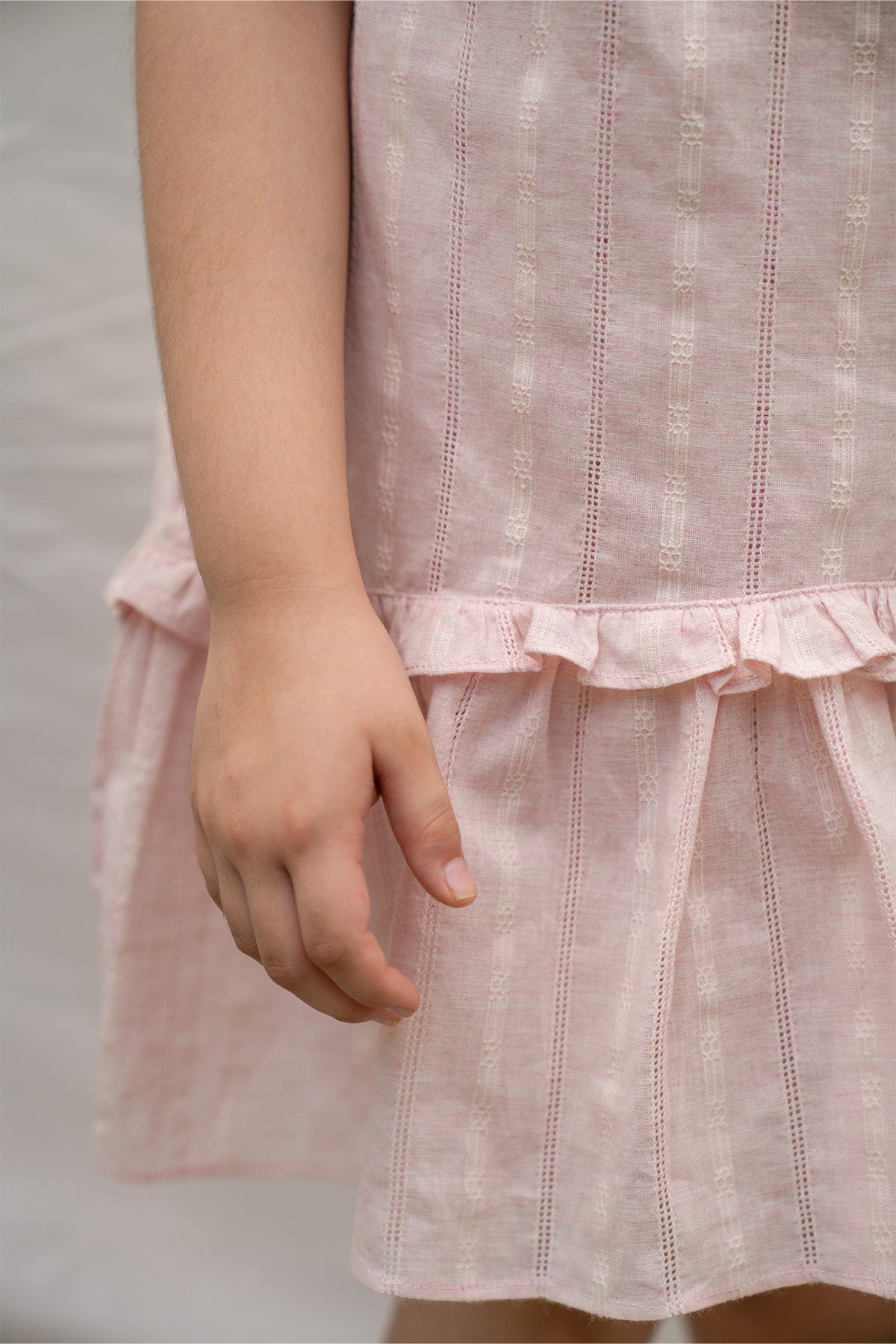 FLUTTER SLEEVE COTTON DRESS
