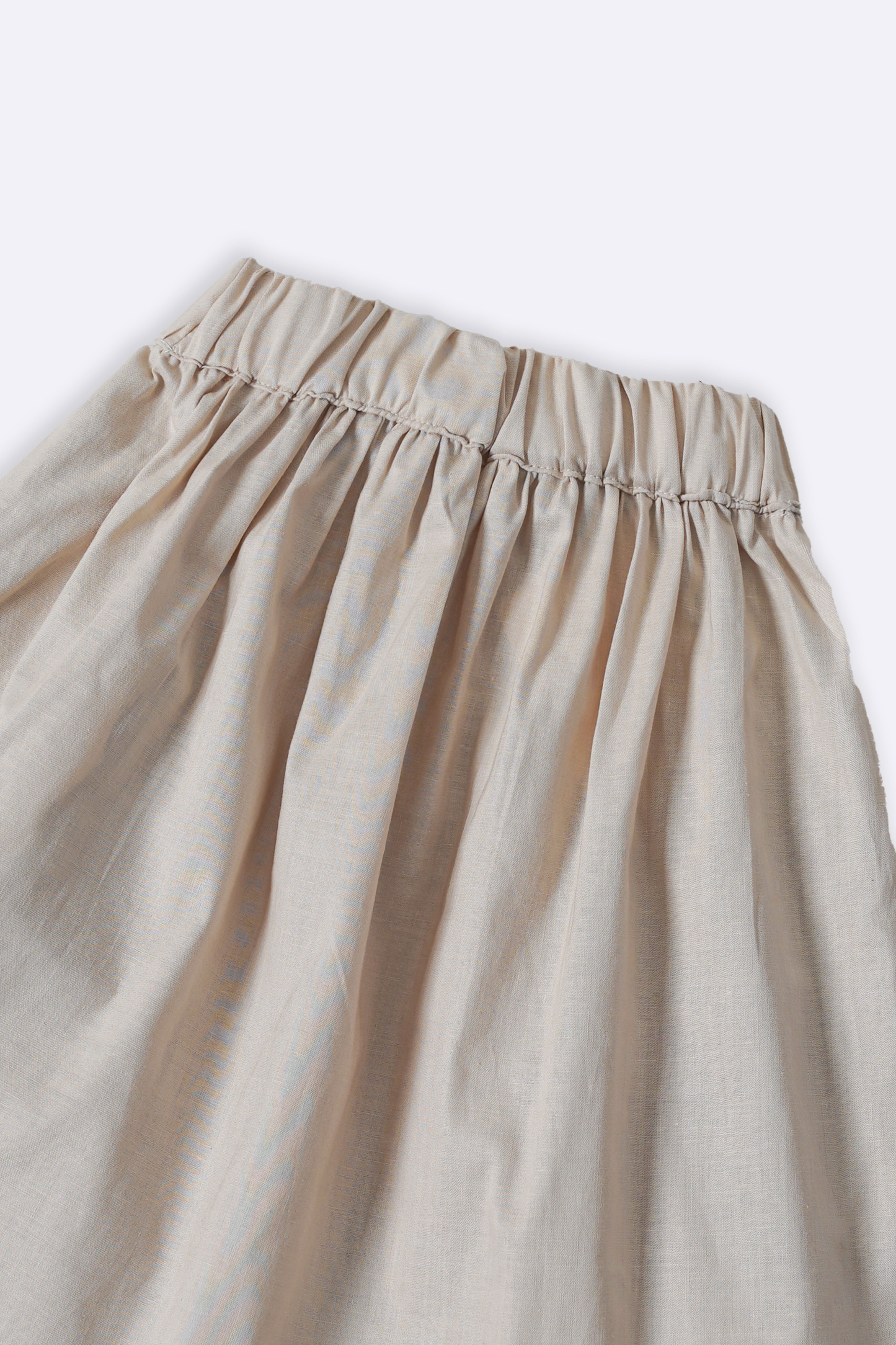 LINEN SKIRT WITH ELASTIC WAIST