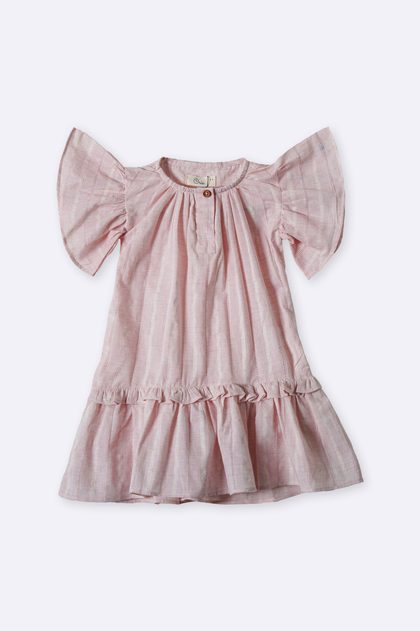 FLUTTER SLEEVE COTTON DRESS