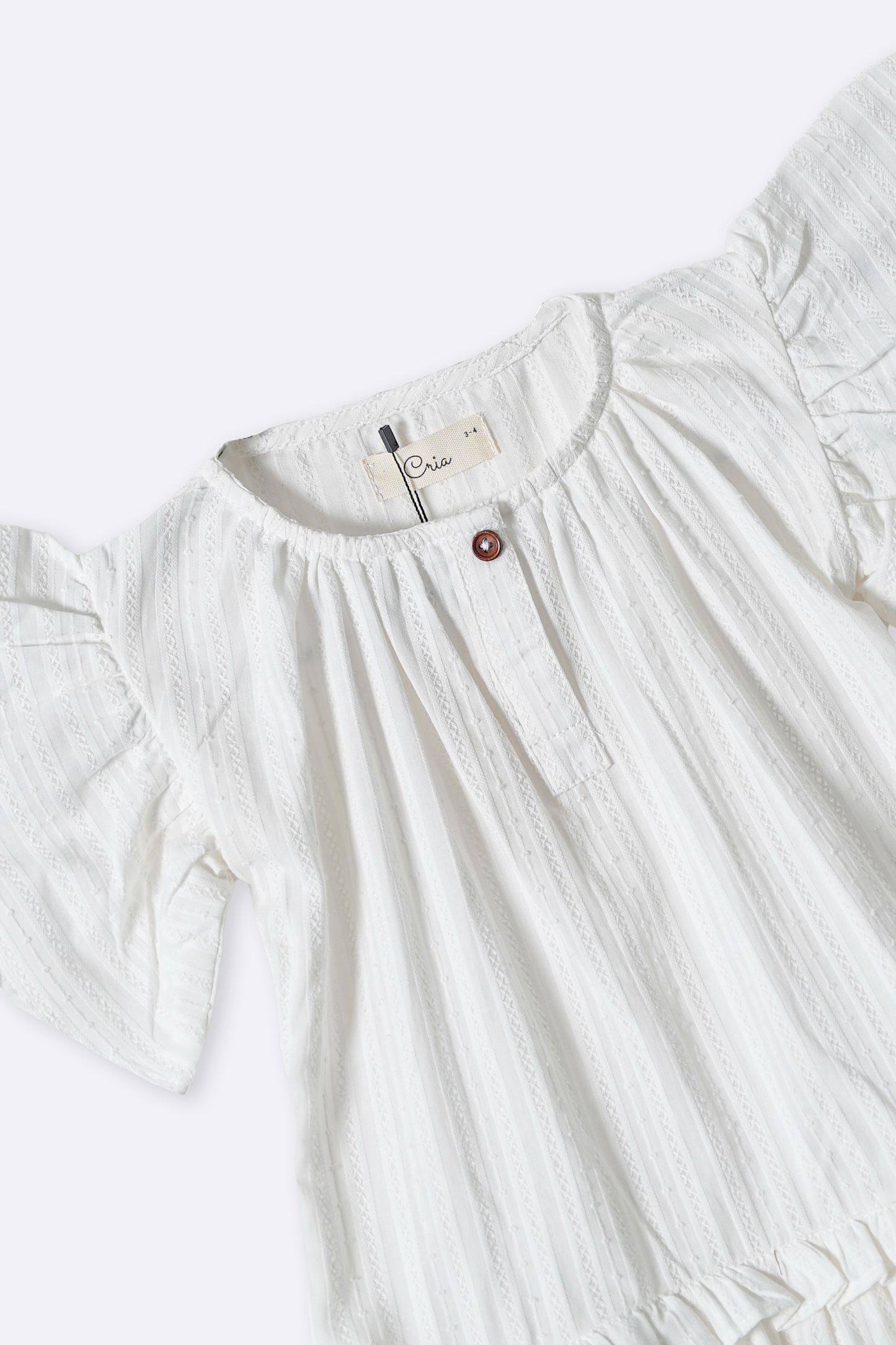 FLUTTER SLEEVE COTTON DRESS