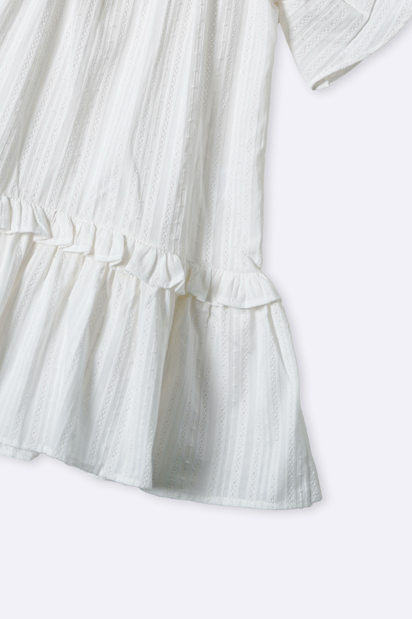 FLUTTER SLEEVE COTTON DRESS