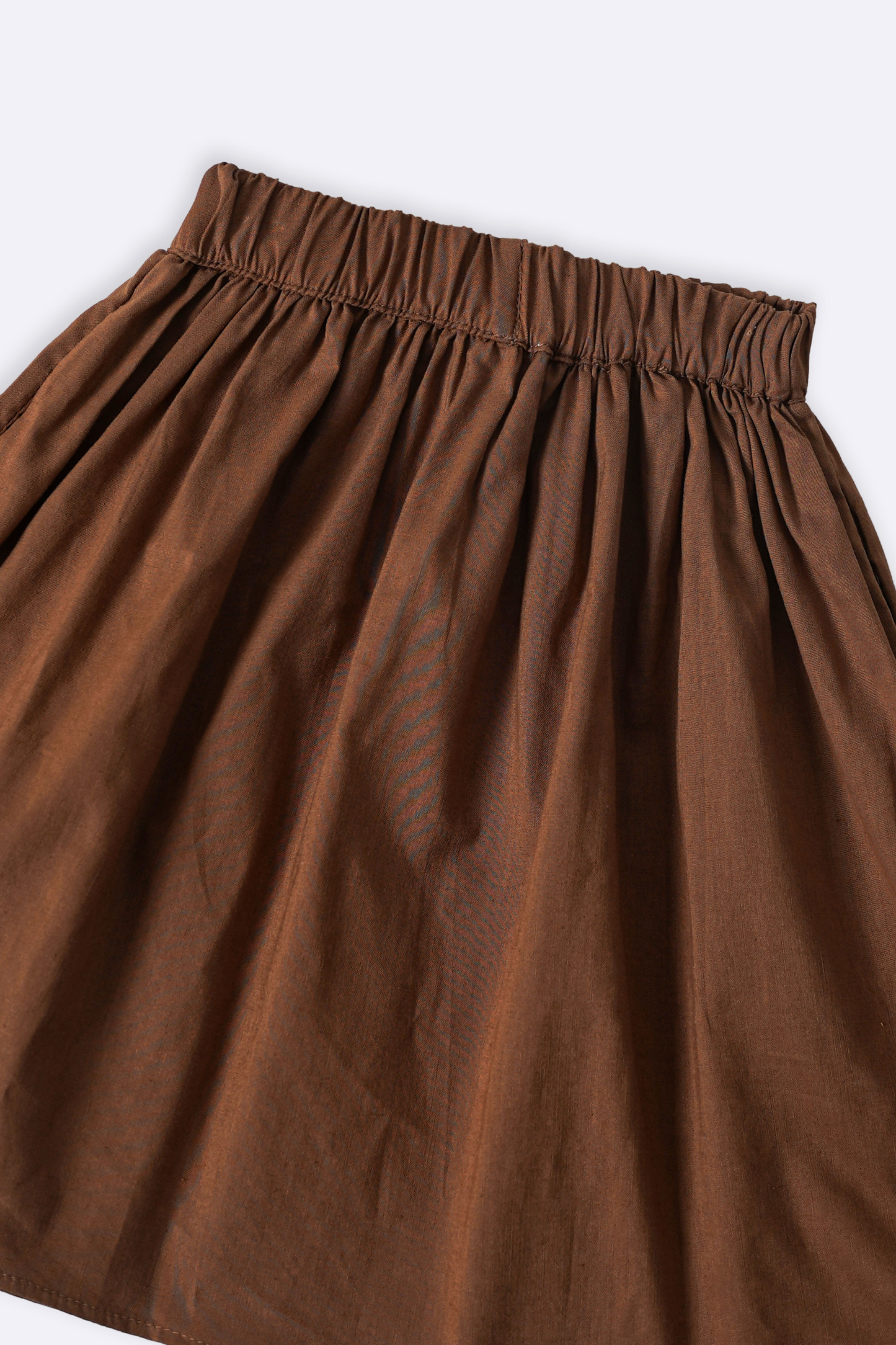 LINEN SKIRT WITH ELASTIC WAIST