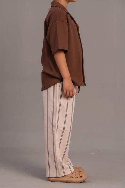 Stripe Cotton Linen Trousers