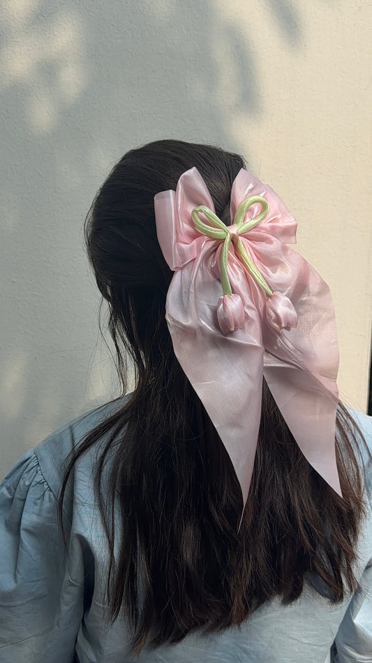 Tulip Bow Hair Clip