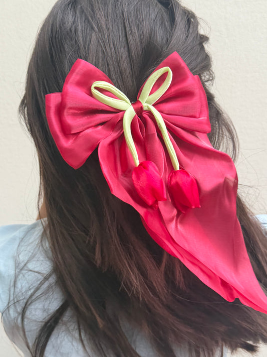 Tulip Bow Hair Clip