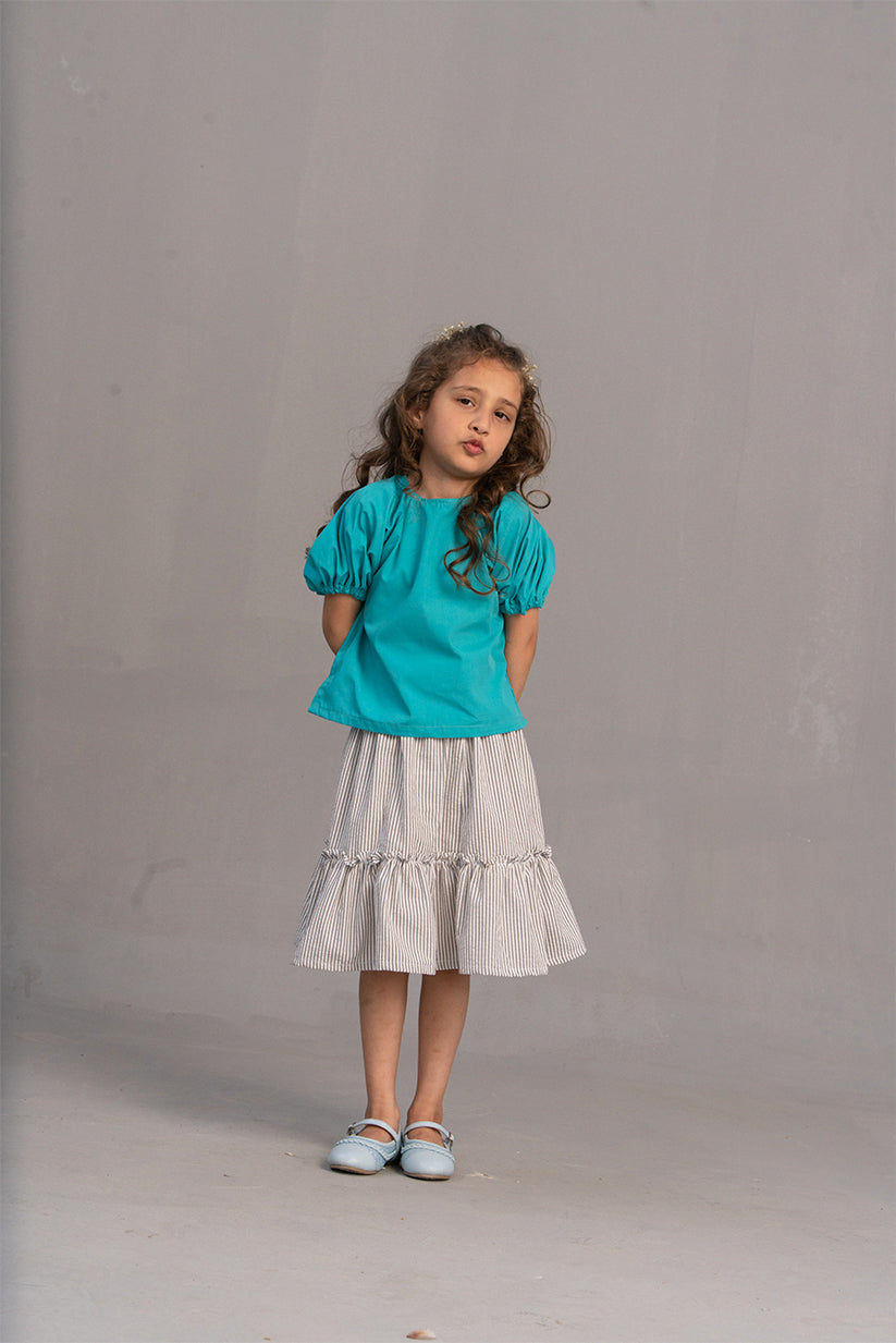 Puff Sleeve Cotton Top