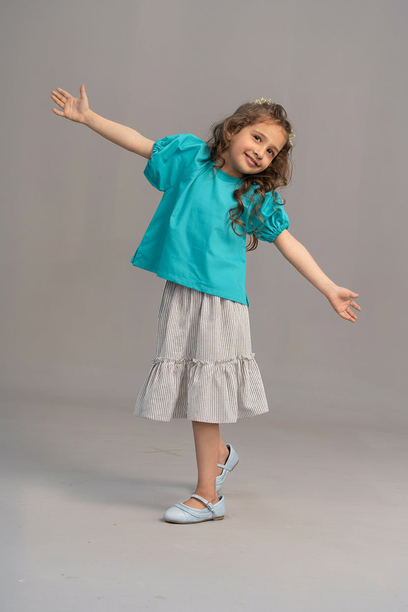 Puff Sleeve Cotton Top