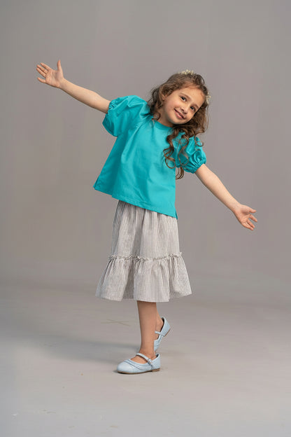 Puff Sleeve Cotton Top