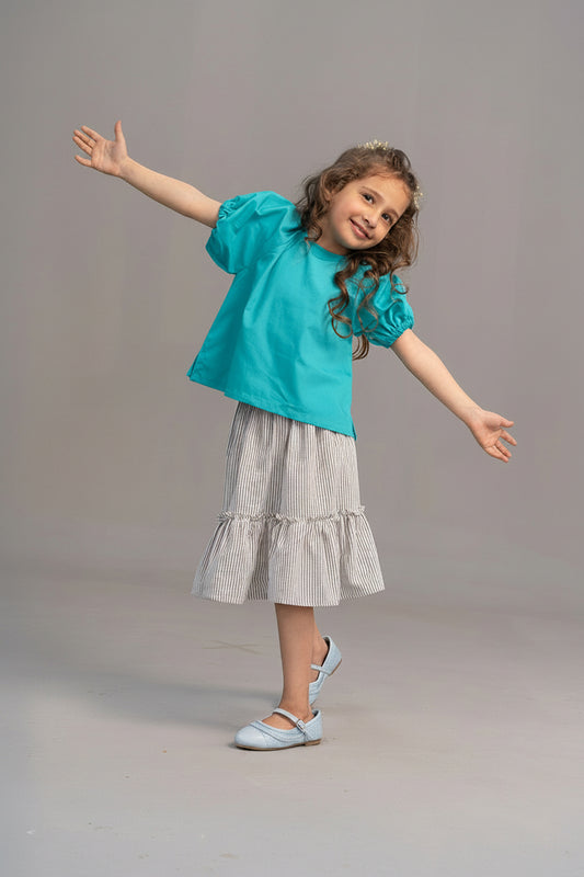 Puff Sleeve Cotton Top