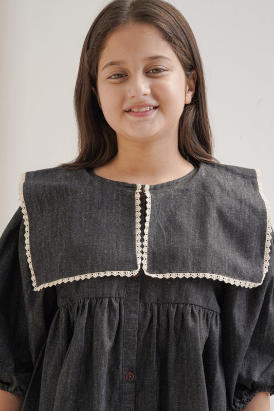 Embroidered Denim Frock