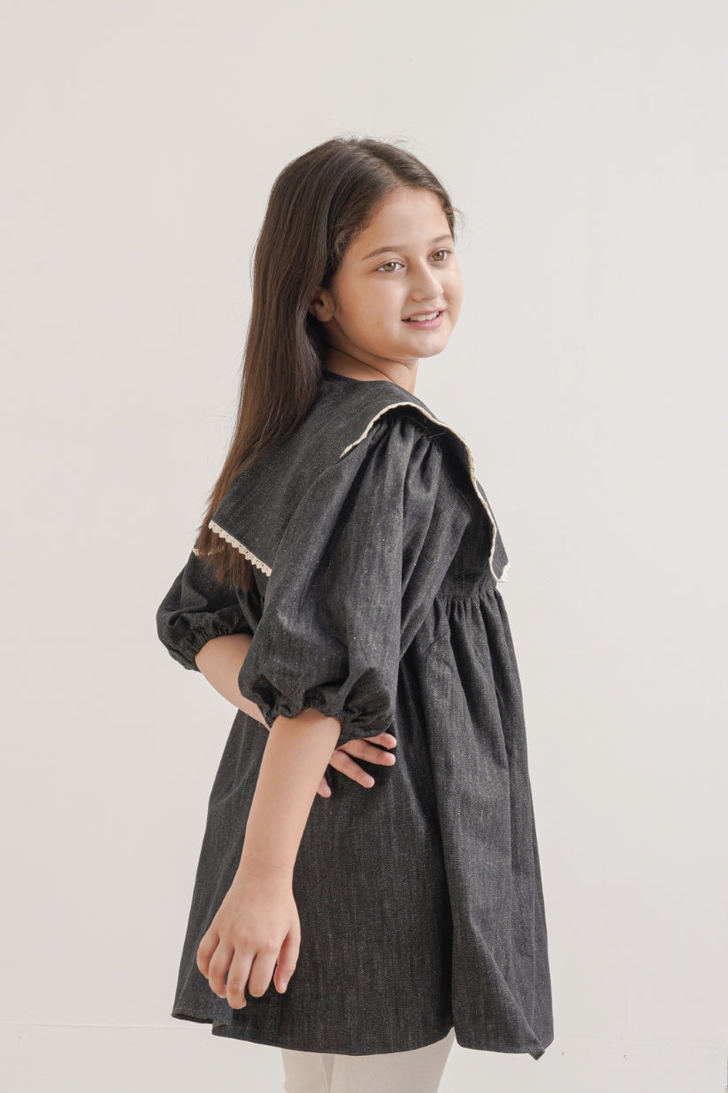 Embroidered Denim Frock