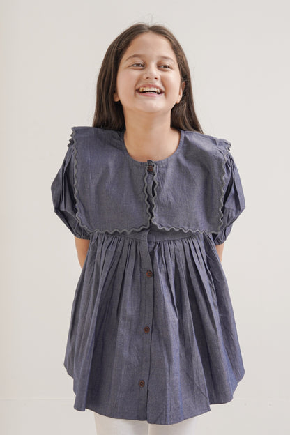 Embroidered Denim Frock