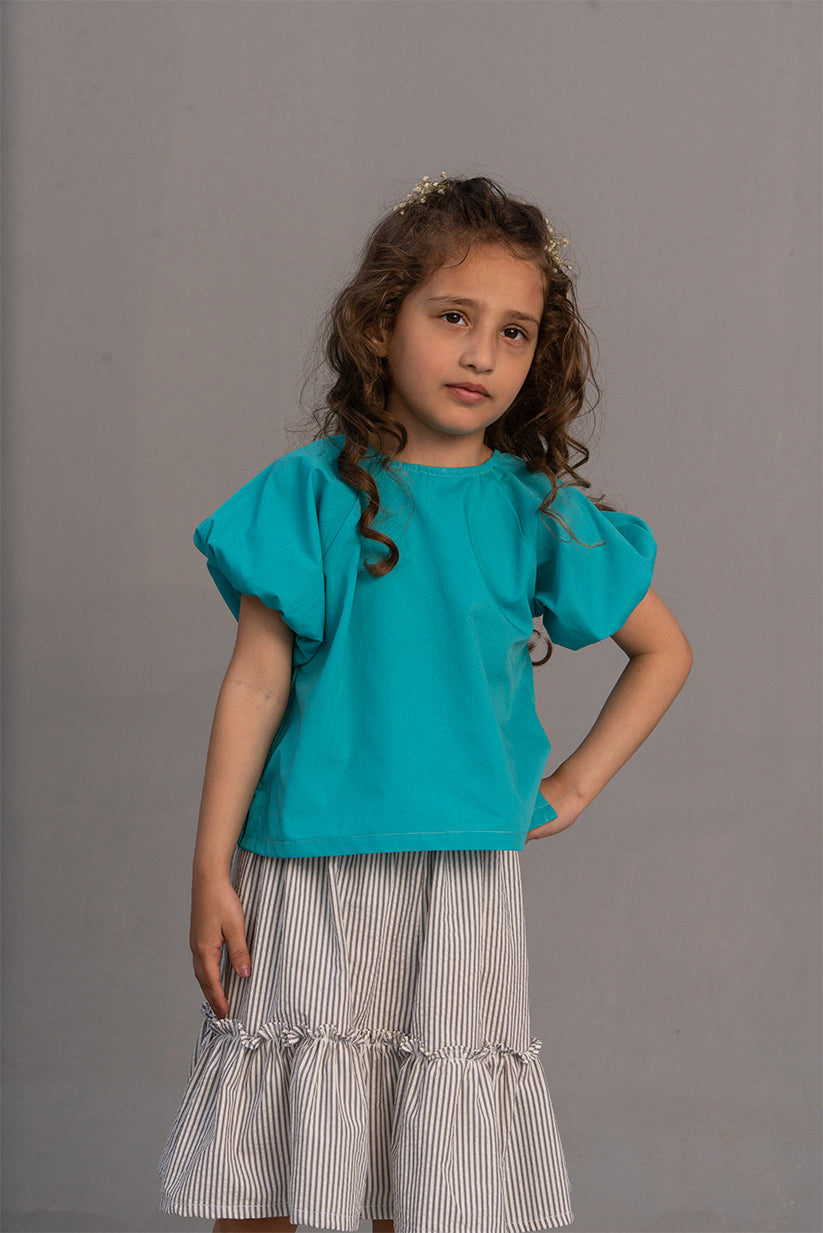 Puff Sleeve Cotton Top