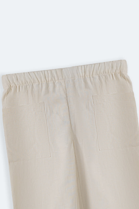 COTTON LINEN-BLEND TROUSER